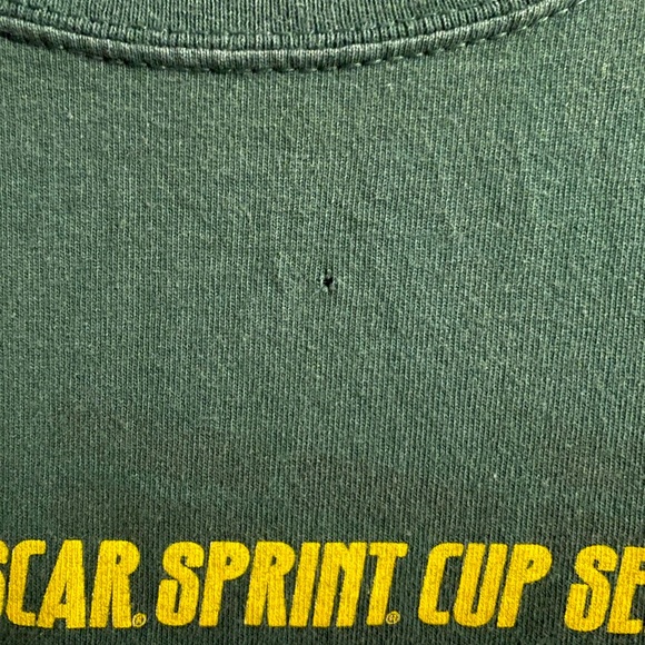 2009 Vintage Green NASCAR Shirt w/ Large SCREEN PRINT Back! - Picture 9 of 9